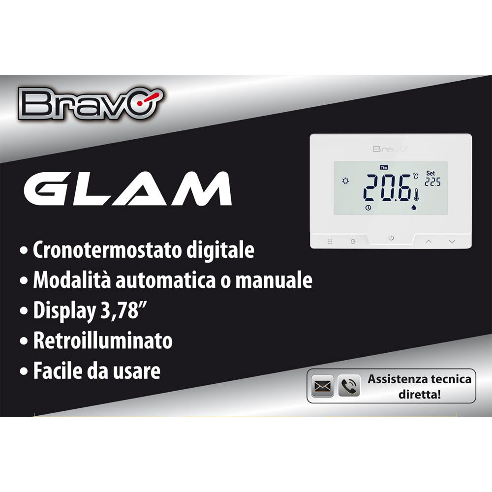 DIGITAL CHRONOTHERMOSTAT GLAM BRAVO