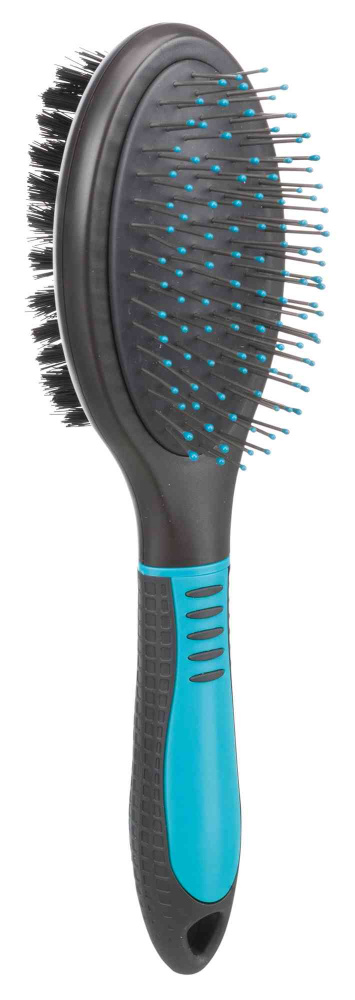 SPAZZOLA DOP.SETOLE NYLON/METALLO