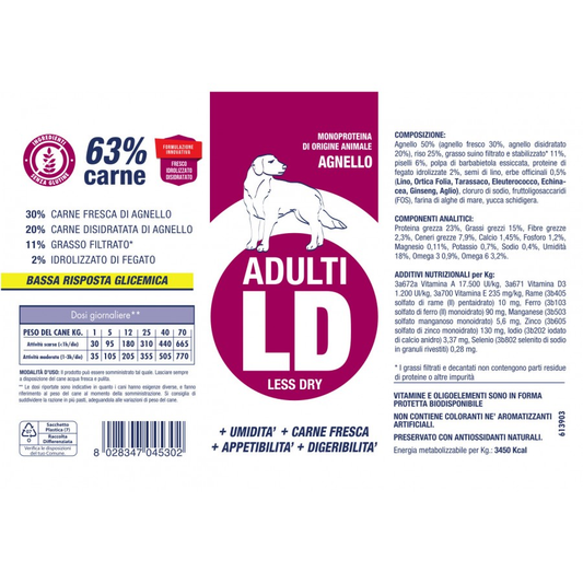 VET LINE ADULTI LD TAGLIA PICCOLA AGNELLO 3 KG