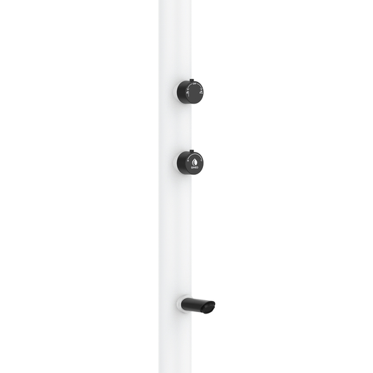 Doccia bianca in alluminio soffione LED Sined