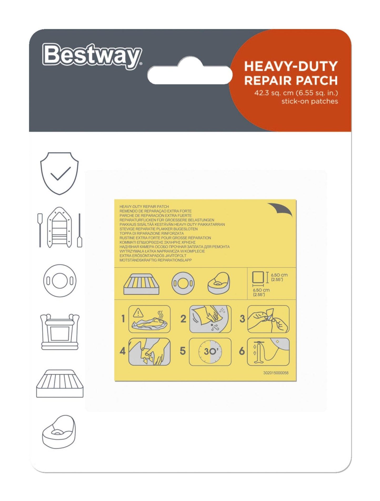 BESTWAY POOL REPAIR PATCHES 62068 PC10