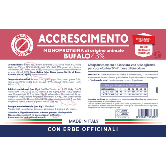 VET LINE GROWTH SINGLE-PROTEIN BUFFALO 12
