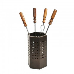 FIREPLACE TOOL SET CUBE 4 PCS. -669
