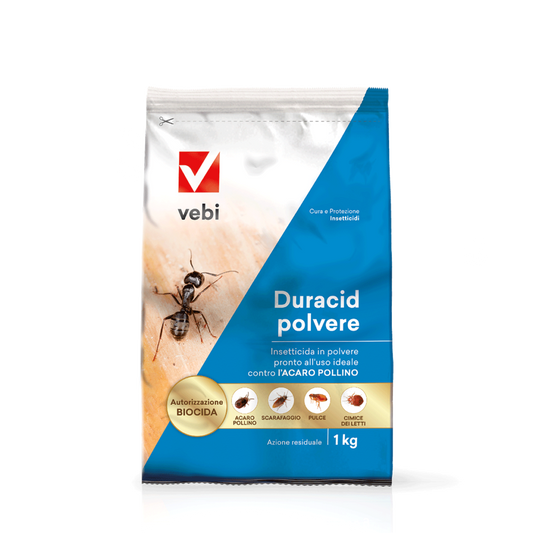 VEBI DURACID INSETTICIDA IN POLVERE CONTRO INSETTI STRISCIANTI 1KG