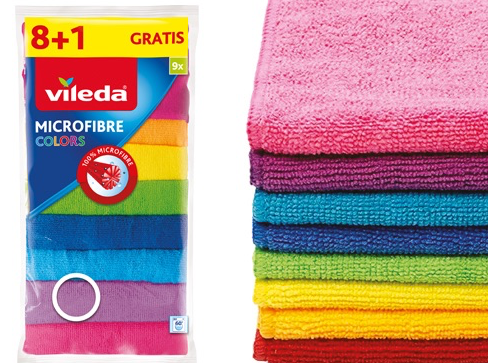 VILEDA MICROFIBRE COLORS 8+1 PCS. -166640