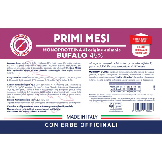 VET LINE PRIMI MESI MONOPROTEICO BUFALO 12