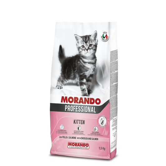 MORANDO PROFESSIONAL GATTO KITTEN CON POLLO SALMONE KG 1