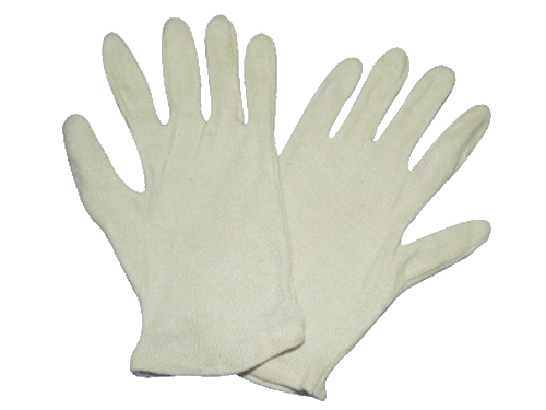 GUANTI COTONE ORLATO BIANCO   TG.9