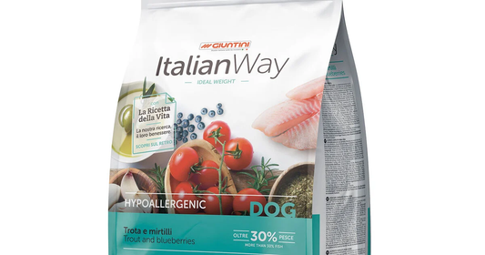 ITALIAN WAY ADULT MEDIUM MAXI IDEAL TROTA E MIRTILLI 12 KG