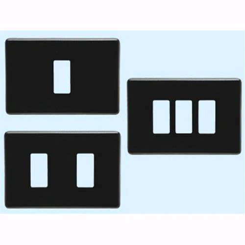 MAGIC 3-GANG LIGHT SWITCH COVER PLATE ECONOMICAL PK 2PCS BLACK