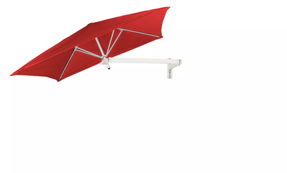 KING PARAFLEX SQUARE UMBRELLA KIT 190X190 RED, WALL BRACKET + UMBRELLA COVER