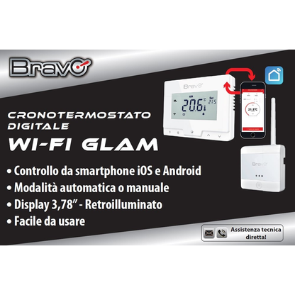 GLAM WIRELESS CHRONOTHERMOSTAT WITH APP