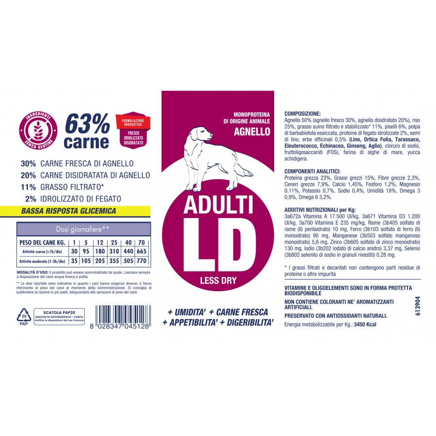 VET LINE LD ADULTI AGNELLO kg12