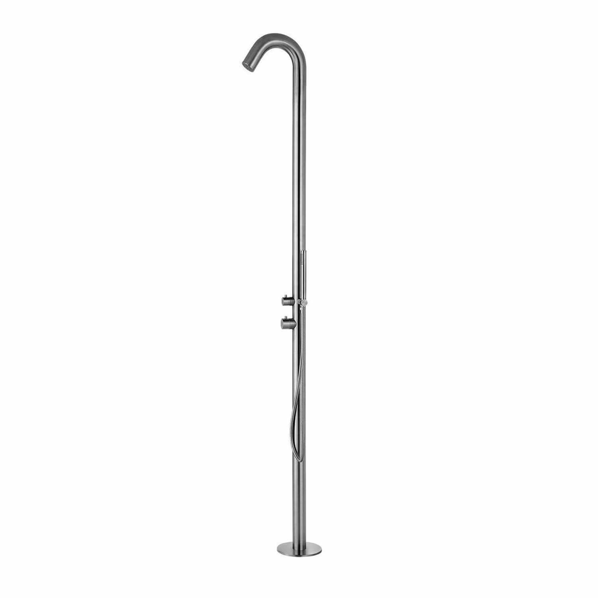 SATIN STAINLESS STEEL SHOWER WITH HANDHELD SHOWER
