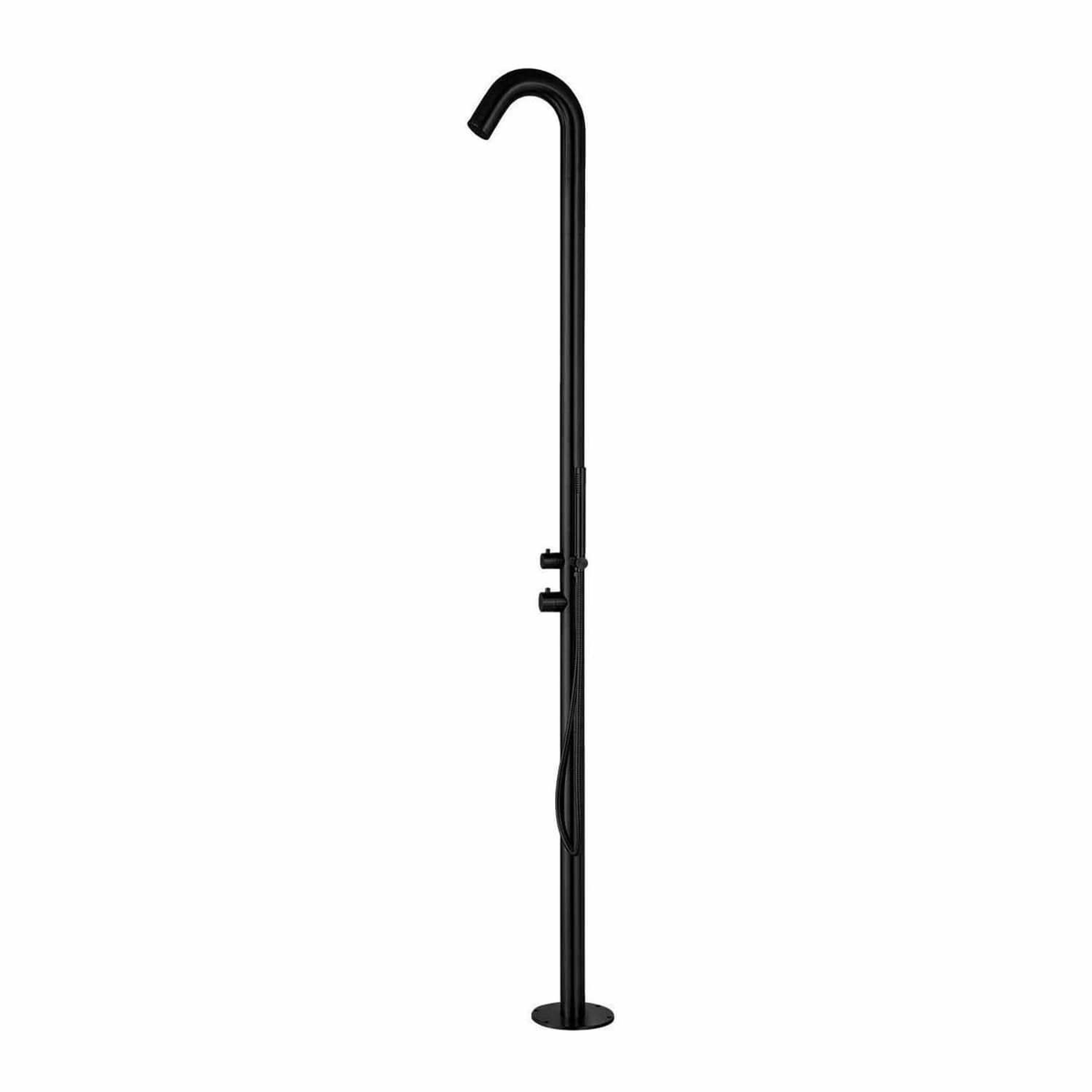 OUTDOOR BLACK SATIN STAINLESS STEEL SHOWER
