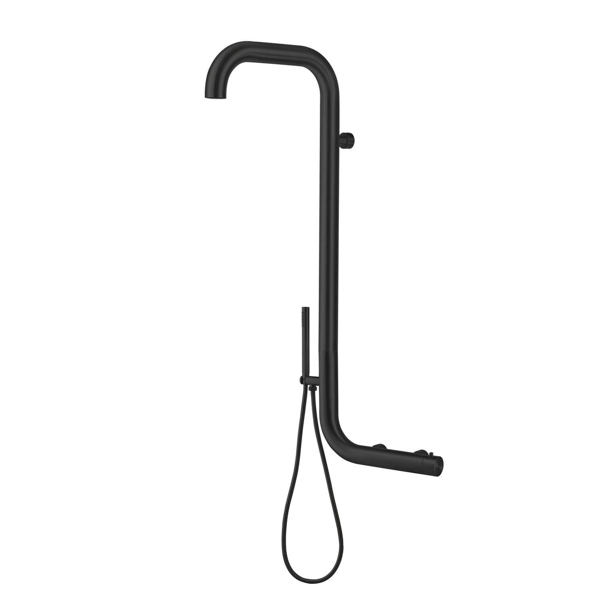 Doccia montaggio a muro nera black matt Sined