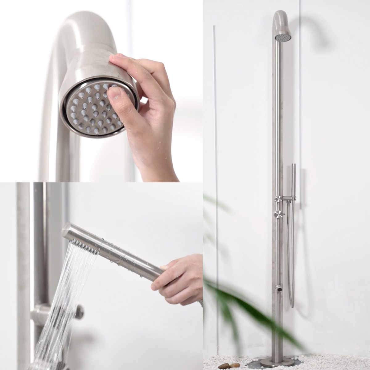 Doccia da esterno acqua calda e fredda Sined