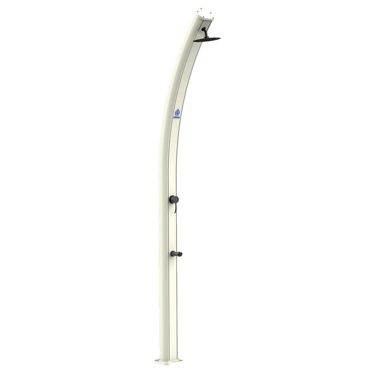 WHITE ALUMINIUM SOLAR SHOWER