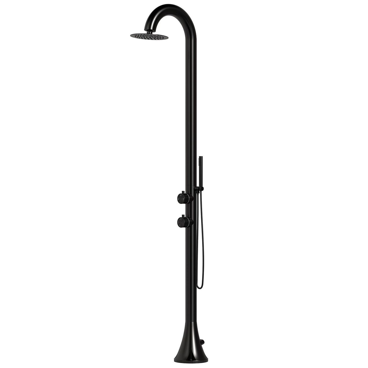 BLACK MARINE-GRADE STAINLESS STEEL SHOWER