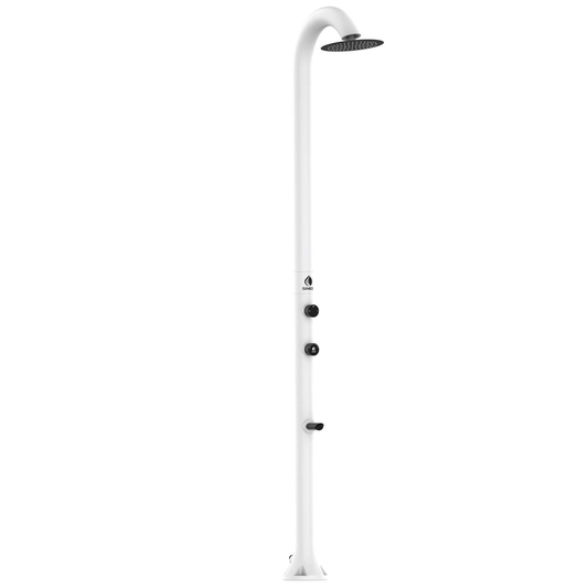 WHITE SHOWER HOT AND COLD WATER