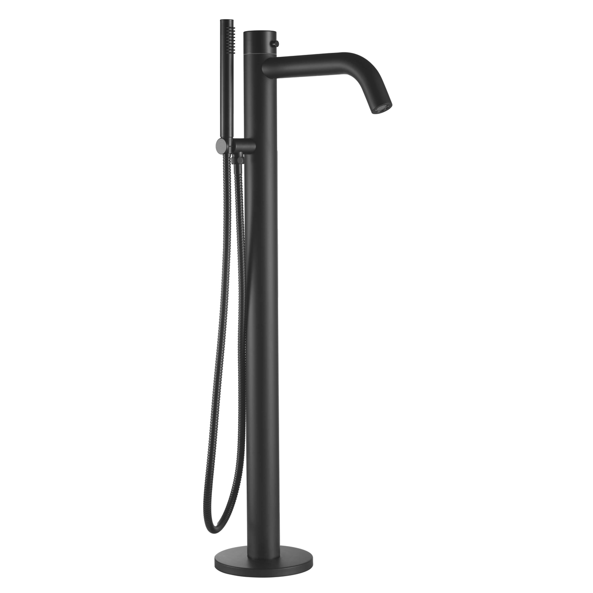 BLACK BATH TAP WITH HAND SHOWER