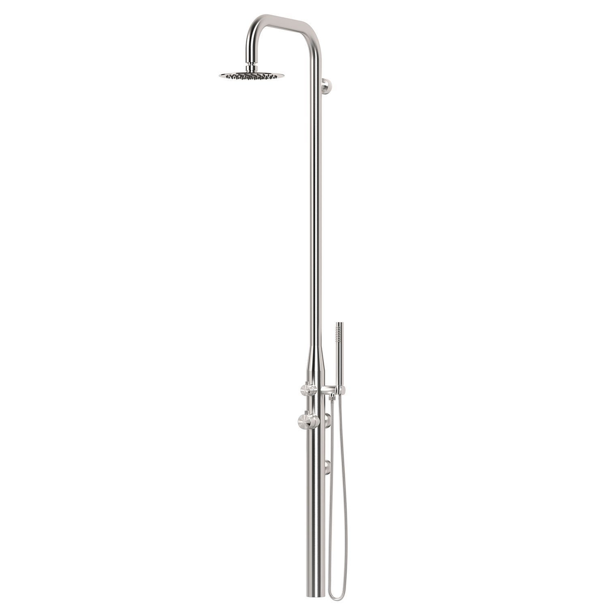 Doccia per esterno a parete inox