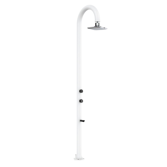 Doccia bianca in alluminio soffione LED Sined