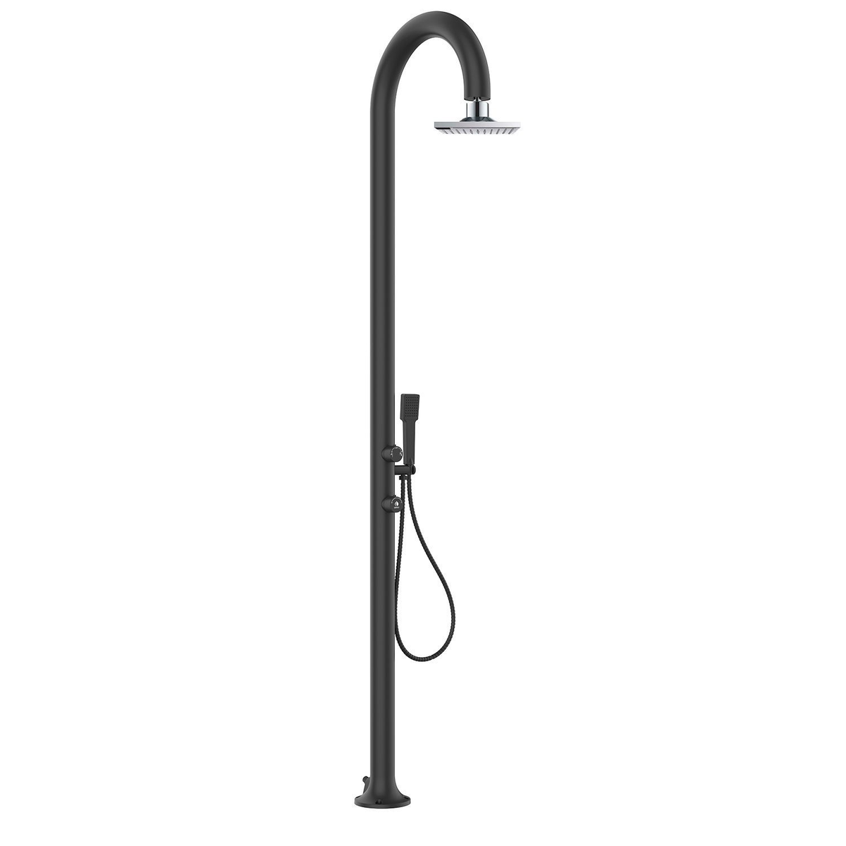 BLACK SHOWER WITH LCD SHOWER HEAD AND HANDSET