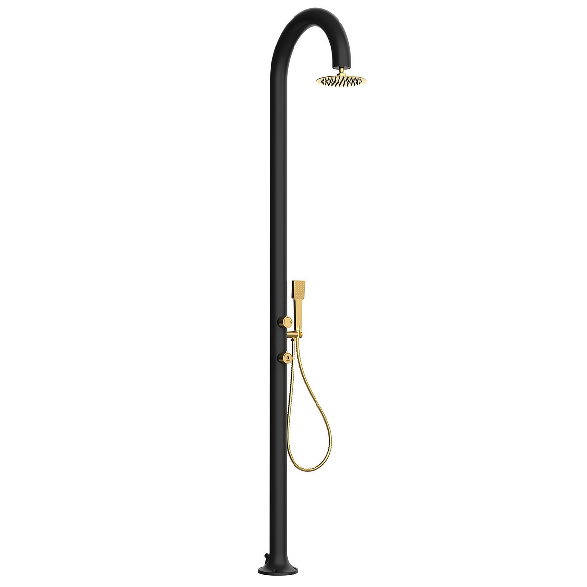 BLACK GOLD ALUMINUM SHOWER WITH HANDHELD SHOWERHEAD