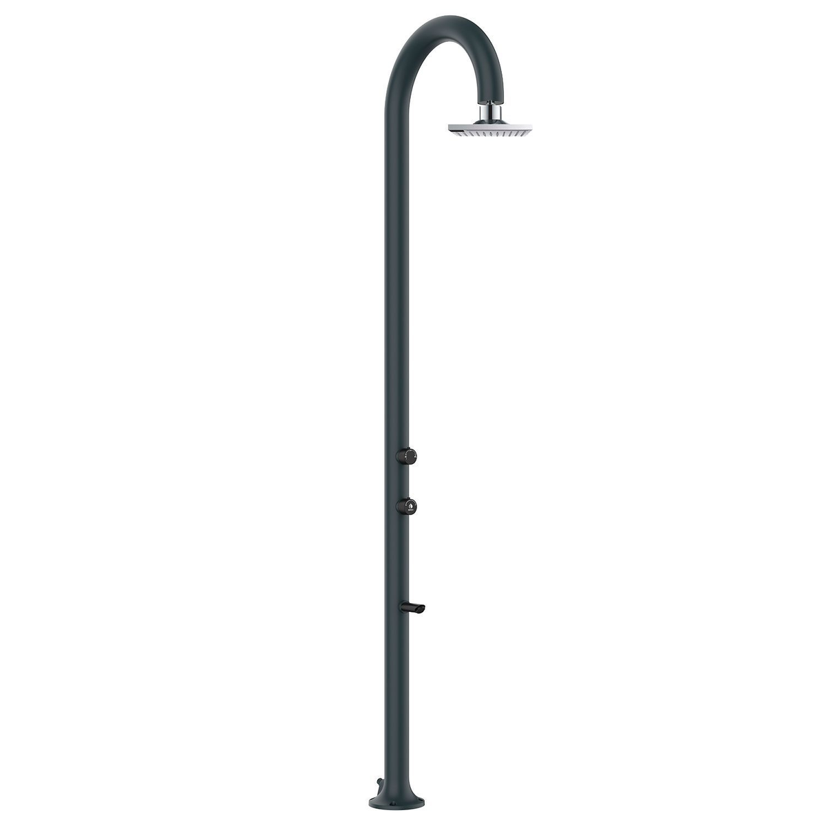 Doccia grigia in alluminio con soffione lcd Sined