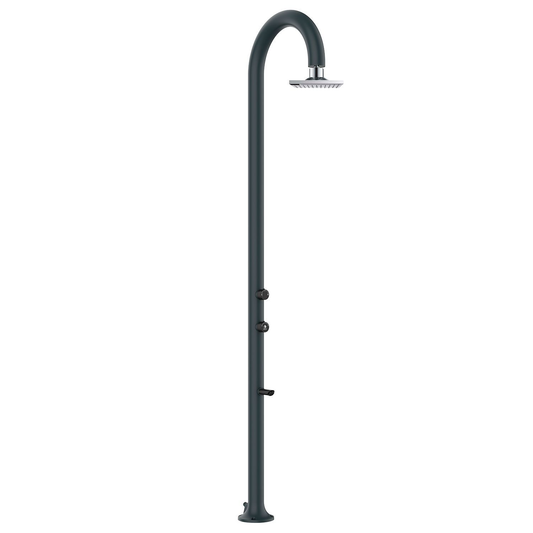 Doccia grigia in alluminio con soffione lcd Sined