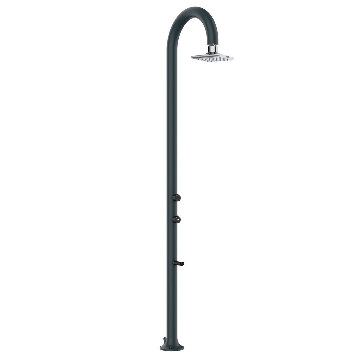 OUTDOOR LED SHOWER IN GREY ALUMINIUM