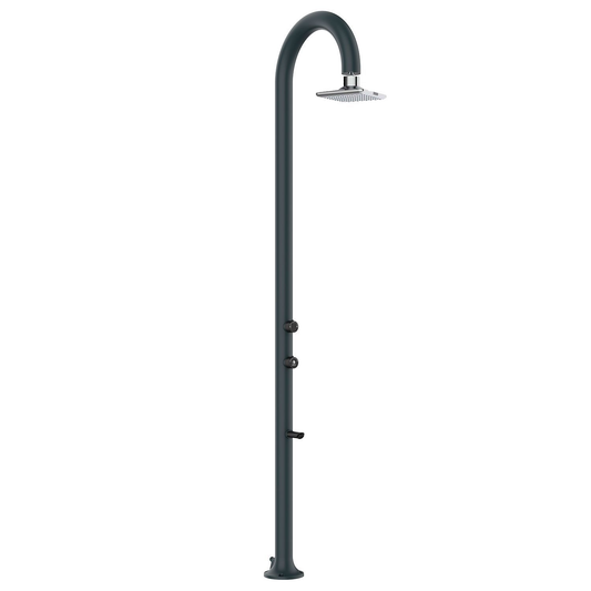 Doccia esterna led in alluminio grigia Sined
