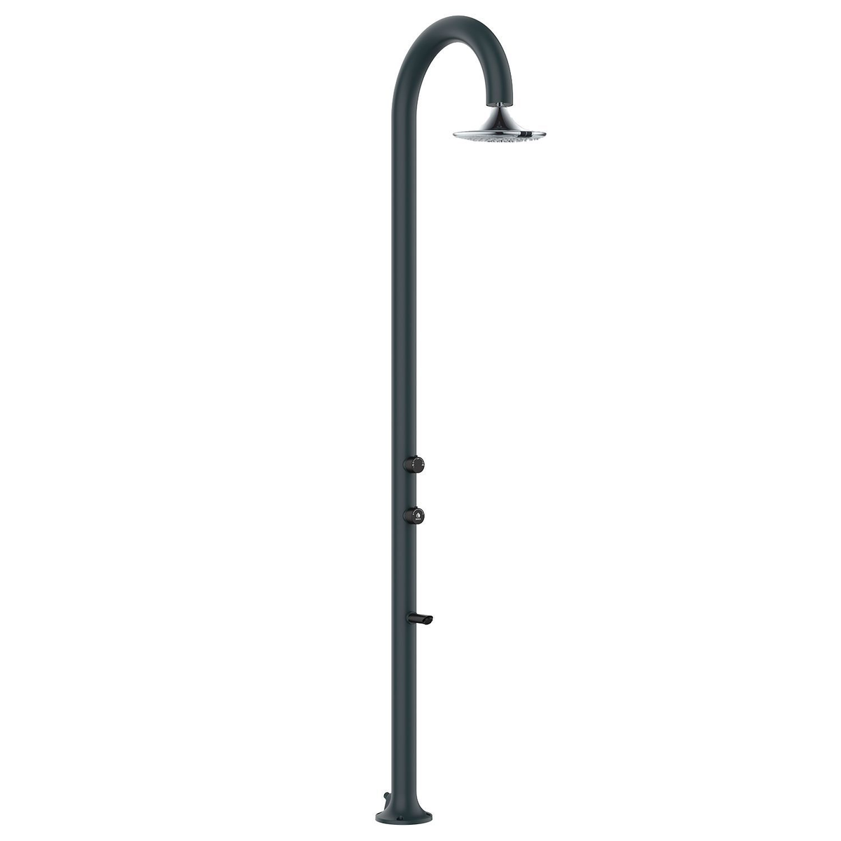 Doccia grigia con soffione led 3 getti Sined