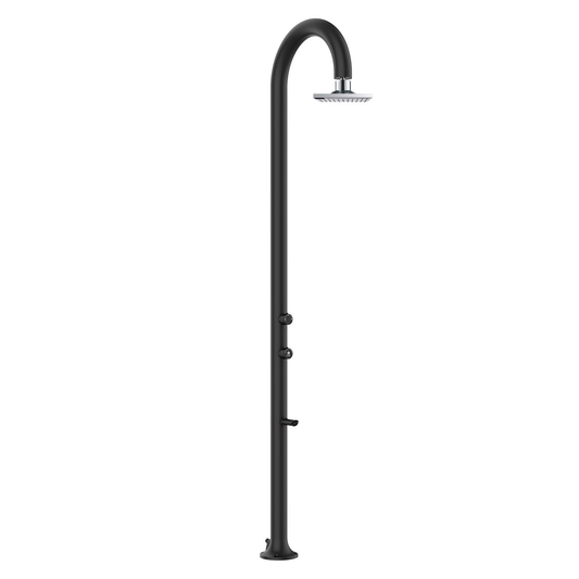 Doccia Luna nera esterna alluminio LCD