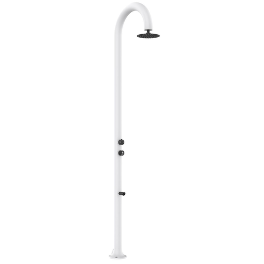 TIMED WHITE SHOWER WITH FOOT WASHER