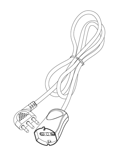 IMPERIA EXTENSION CORD 3MT 10/16A WHITE S17 90.>P40 3X1mmq