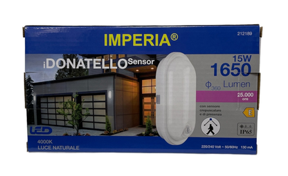 IMPERIA iDONATELLO SENSOR IP65 15W LED 4000K PIR+LIGHT SENSOR