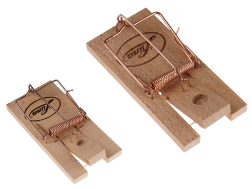 SNAP TRAPS FOR MICE, WOODEN BASE, 240