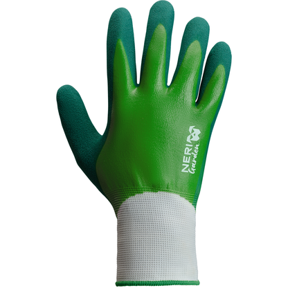 GARDEN GRIP PRO GLOVE 18GG SIZE 6-11 GREEN DOUBLE NITRILE COATING