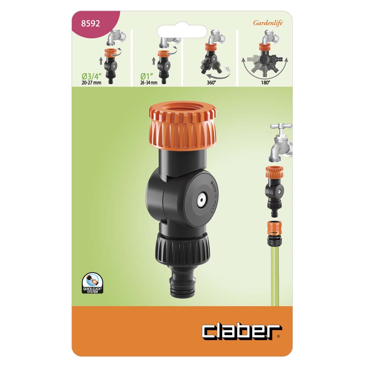 TAP CONNECTOR 11-3/41 WITH CLABER SWIVEL JOINT