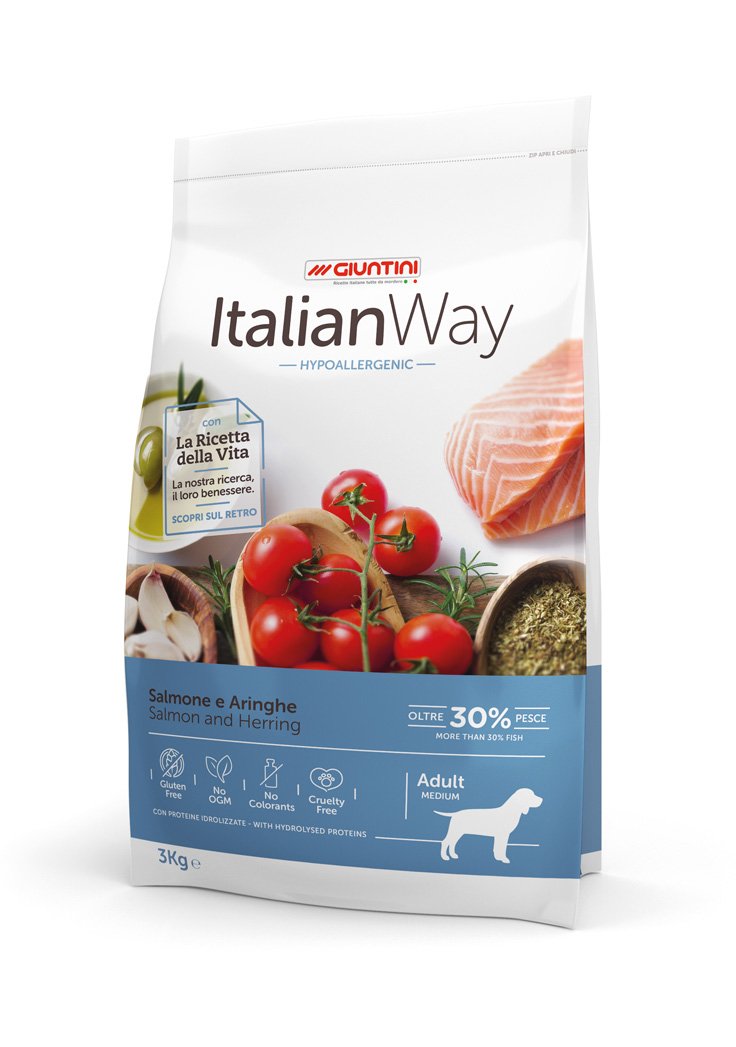 ITALIAN WAY MEDIUM MAXI SALMONE E ARINGHE 3 KG