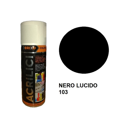 SPRAY BRIXO COLORS NERO LUCIDO 103