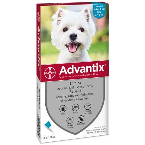 ADVANTIX ANTIPARASSITARIO CANI 4-10 KG 4 PIPETTE