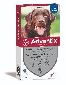 ADVANTIX FLEA AND TICK TREATMENT FOR DOGS OVER 25 UP TO 40 KG 4 PIPETTES