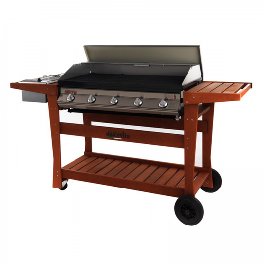 BARBECUE A GAS DOLCEVITA EURO 5 CON CARRELLO IN FAGGIO