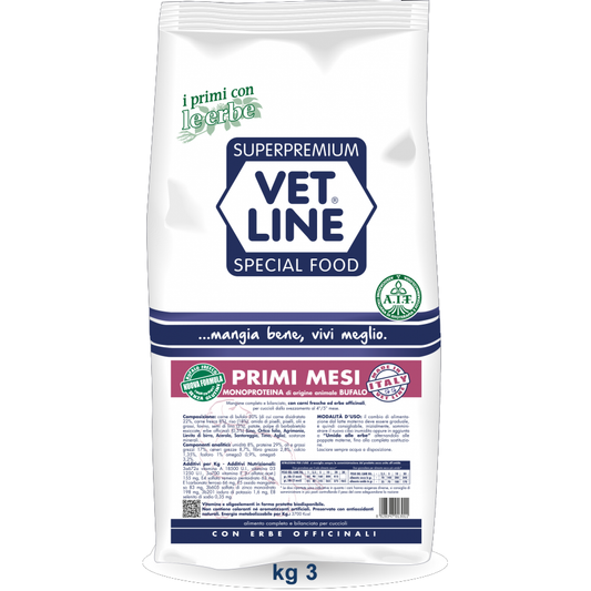 VET LINE FIRST MONTHS MONOPROTEIN BUFFALO 3 KG
