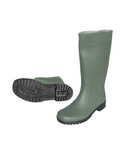 GREEN PVC KNEE BOOTS 43