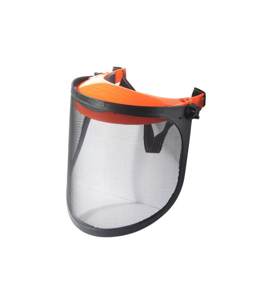 Protective visor for brushcutter with mesh and shell
