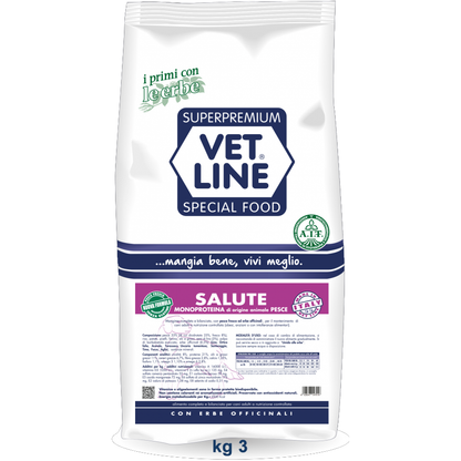 VET LINE SALUTE MONOPROTEICO PESCE 3 KG